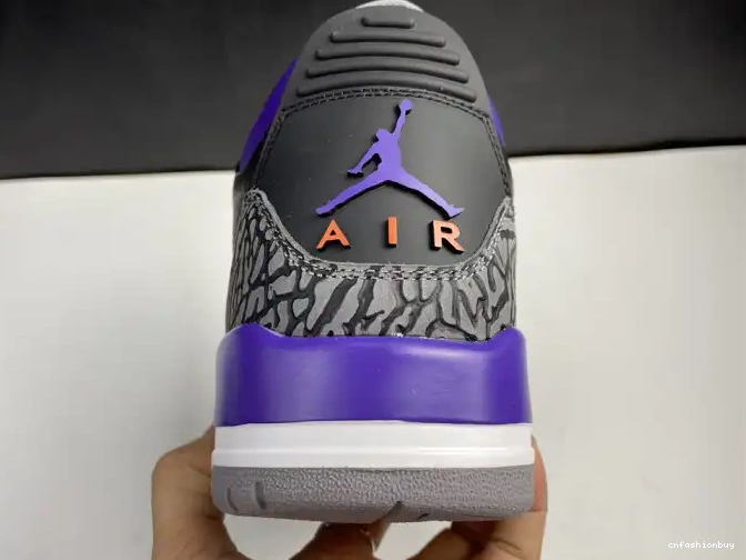 Purple Court 3 Air Black 050 CT8532 Jordan Retro 0623